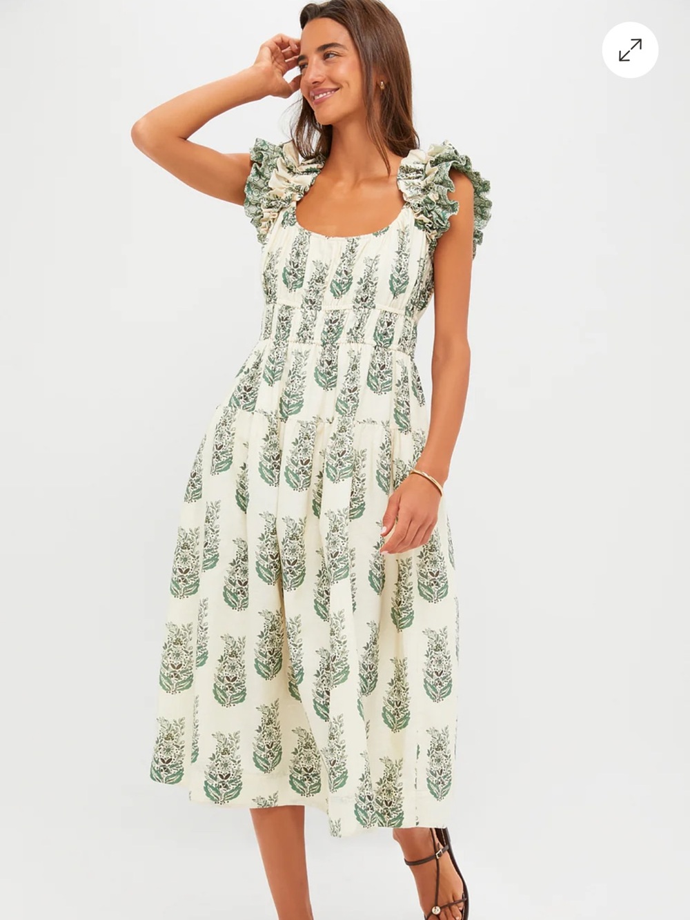 Tuckernuck Jade Terrace Cotton Linen Liana Dress NWT
